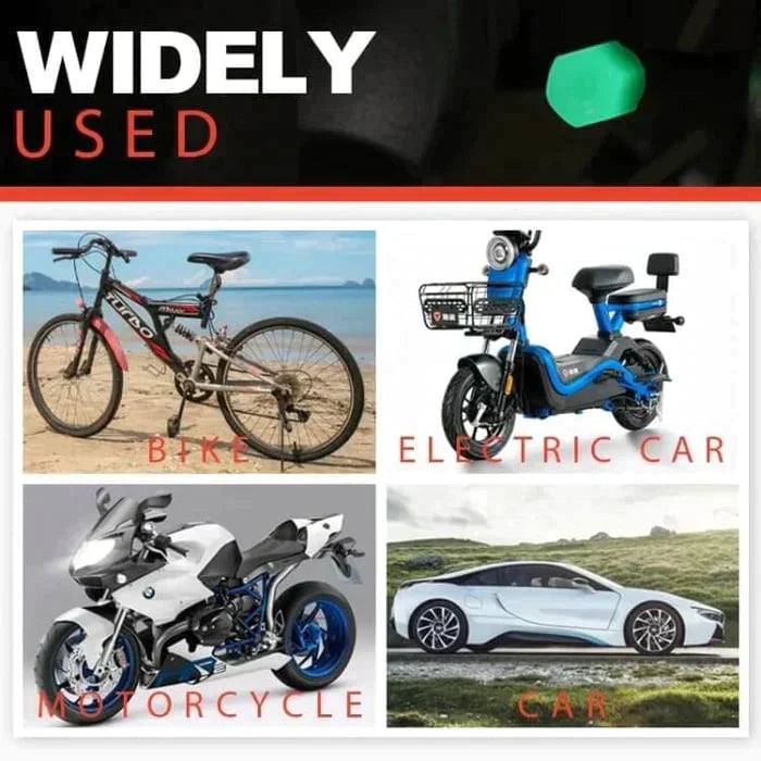 UNIVERSAL FLUORESCENT CAR TIRE VALVE CAPS