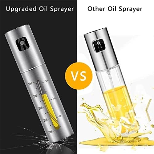Upgraded 100ml Olive Oil Sprayer ,Vinegar Soya Sauce Sprayer Stainless Steel Bottle