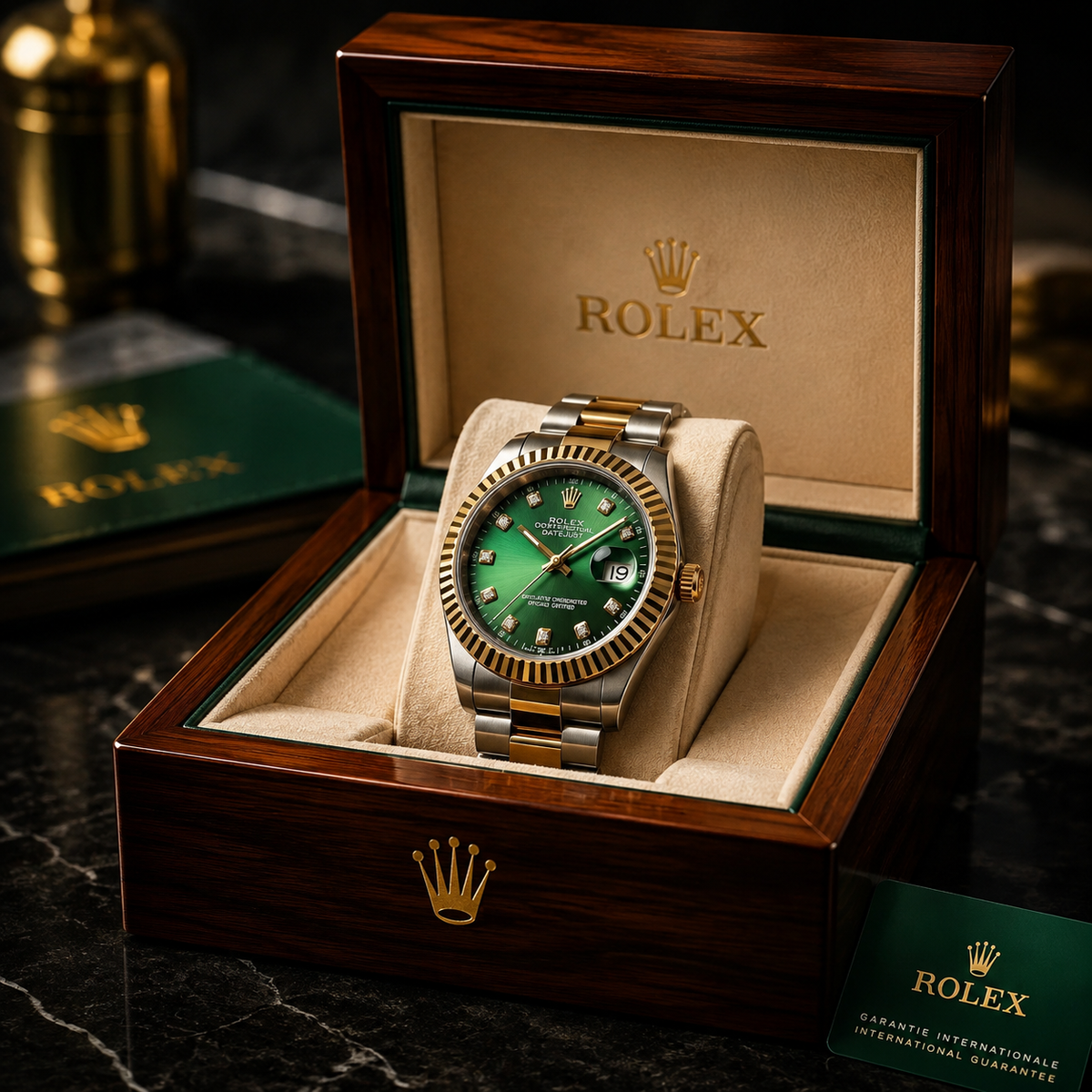 keeping RoutinElevate your style with the Time City Elite Chronograph, a premium men’s watch designed for a bold and sophisticated looke - Green Dial product